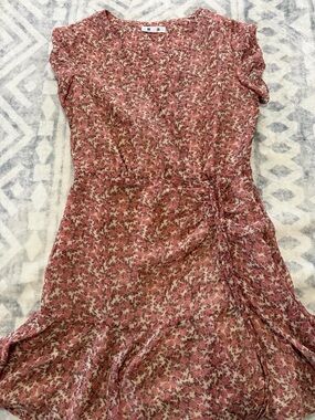 BB Dakota Dusty Rose Floral Midi Dress